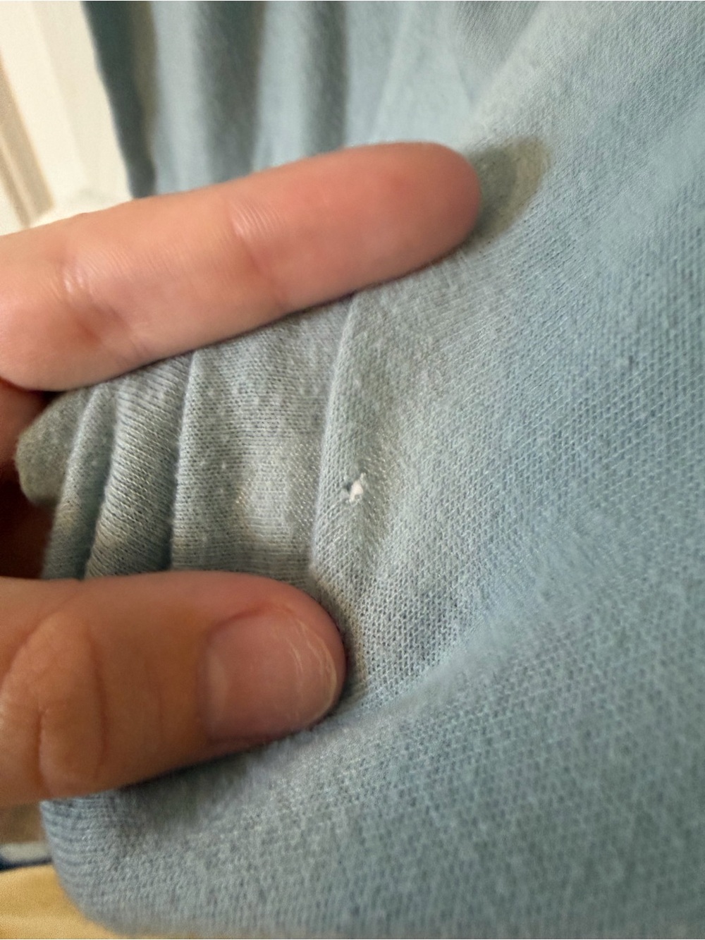 Hollister Crewneck Tee in Sage Blue with White Logo - Picture 4 of 5